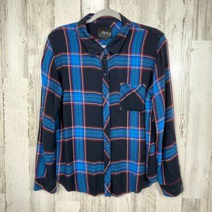 Rails Blue and Red Plaid Button Down Shirt